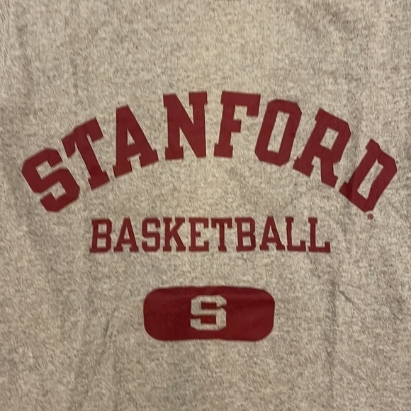 CHAMPION Stanford University Basketball Grey Short Sleeve Size Small - Picture 2 of 4